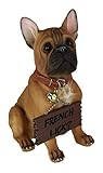 French Bulldog Welcoming Statue For Dog Lovers By DWK | Decorative Pet Bull Dog Outdoor Sculpture Collectible Figurines