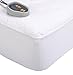 Beautyrest - Cotton Blend Heated Mattress Pad King Size -Secure Comfort Technology - Luxury Quilted Electric Mattress Pad with Deep Pocket - White - Two 5-Setting Heat Controllers - 5 Years Warranty