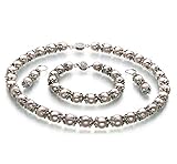 PearlsOnly - MarieAnt White 8-9mm Freshwater Cultured Pearl Set