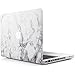 iDOO Soft Touch Plastic Hard Case ONLY for MacBook PRO 13 inch with CD Drive Model A1278 - White Marble