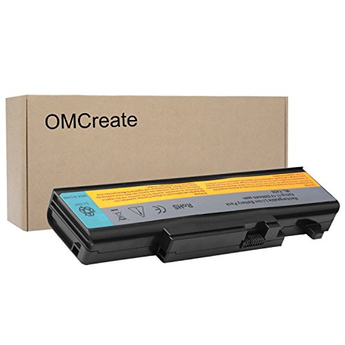 OMCreate Laptop Battery for Lenovo Y550 Y450 Y550P, fits P/N L08O6D13 L08S6D13 - 12 Months Warranty [Li-ion 6-Cell]