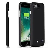 iPhone 7 Plus Battery Case, Sgrice Ultra-Slim (0.52 in) Lightweight(3.9oz) Portable Charger iPhone 7 Plus (5.5 inch)4880mAh Extended Battery Case Back Up Power Bank for iPhone 7 Back Up (Black)