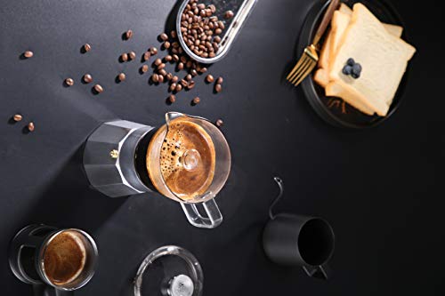 SIXAQUAE Espressokocher,Stovetop Coffee Maker,Kaffeekocher, italienische Kaffeemaschine Percolator, Klassische… – Bild 6