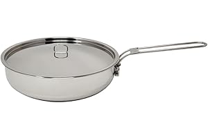 The Pathfinder School Stainless Steel Folding Skillet and Lid (10-Inch)
