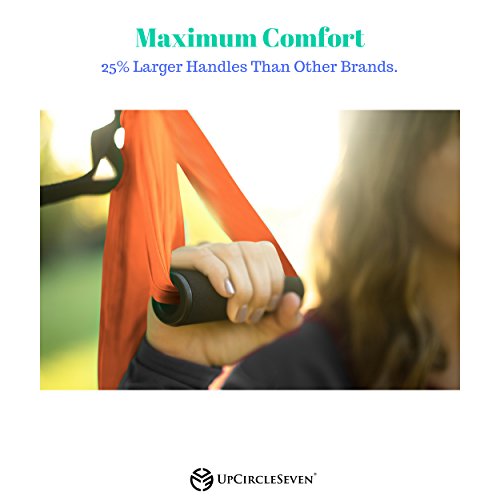 UpCircleSeven Aerial Yoga Swing Set - Yoga Hammock/Trapeze/Sling Kit + Extension Straps & eBook - Antigravity Ceiling Hanging Yoga Sling - Inversion Swing for Beginners & Kids