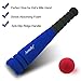 Aoneky Min Foam Baseball Bat and Ball for Toddler - Indoor Soft Super Safe T Ball Bat Toys Set for Kids Age 1 Years Old, Best Gift for Children, 11.8 inch (Blue)