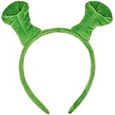 Lokypoki Green Ogre Ears Headband Party Accessories Halloween Monster Cosplay Headwear for Adult