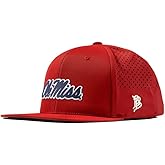 Branded Bills Officially Licensed x Mississippi Old Miss Rebels Flat Performance Collection Ole Miss Navy Script PVC
