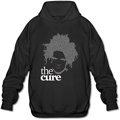 ISSGFC The Cure Rock Band Men's Adult Pullover Hooded Sweatshirt Black