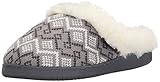Muk Luks Women's Knit Clog Slipper with Faux Fur Trim