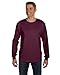 Hanes Tagless Men`s Long-Sleeve T-Shirt with Pocket Maroon