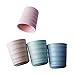 UPSTYLE Eco Friendly Healthy Wheat Straw Biodegradable Bamboo Plastic Mug, Tumbler, Cup for Water, Coffee, Milk, Juice, Tea size 200ml (Pack of 4,Green, Blue, Pink, Yellow)