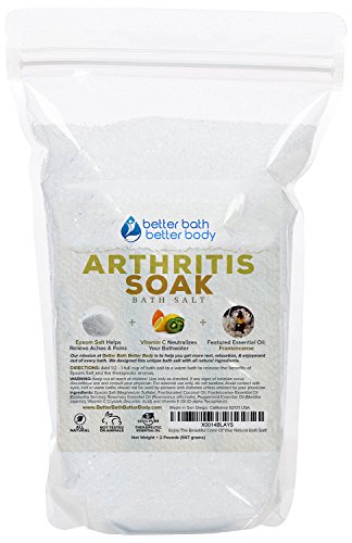 Joints Soak Bath Salt 32 Ounces Epsom Salt with Natural Rosemary, Frankincense and Peppermint Essential Oils Plus…