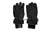 SANREMO Unisex Kids Thinsulate and Waterproof Cold Weather Ski Gloves(8-12 Years, Black)