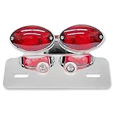 HTTMT MT374-CD+RED Chrome Red Universal Cat Eye