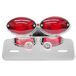 HTTMT MT374-CD+RED Chrome Red Universal Cat Eye