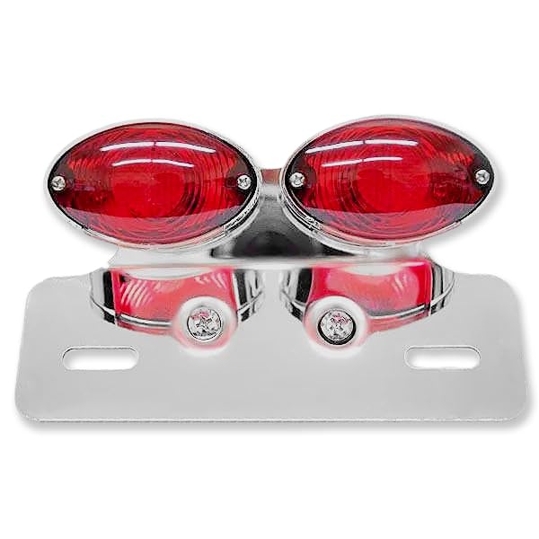 HTTMT MT374-CD+RED Chrome Red Universal Cat Eye