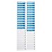 Pyramid Badge Rack, 40 Pockets, 8-1/4 x 1/2 x 22-1/2 Inches, Gray (PTI5004SP) primary