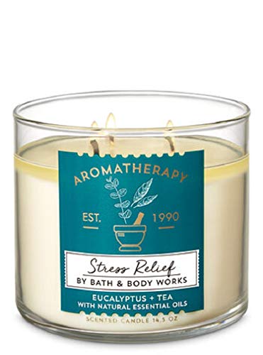 Bath & Body Works Stress Relief Aromatherapy Scented Candle in Eucalyptus + Tea (2019)