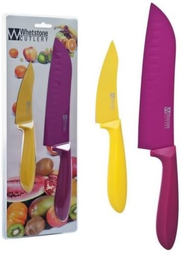Whetstone 2 Piece Kitchen Knife Set - Paring and Santoku - Stainless Steel