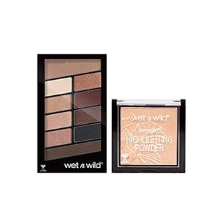 Wet n Wild Eyeshadow & Highlightling Powder Combo (Nude Awakening, Precious Petals), Multicolor, 2 Pieces Matte Finish