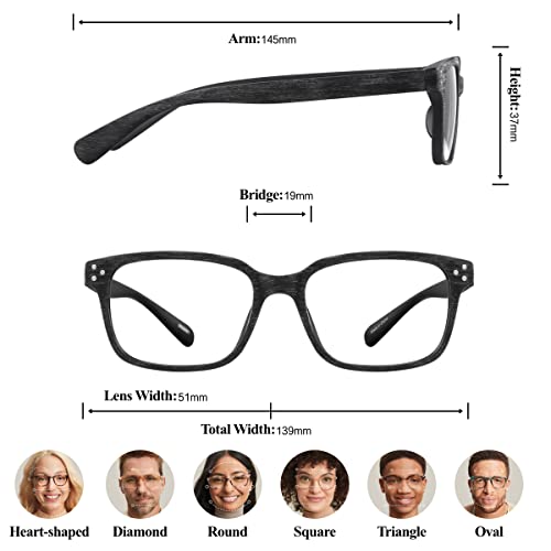 Zenni Blue Light Blocking Glasses for Women Men Basic Black Rectangle Frame Relieve Digital