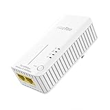 HooToo Powerline Adapter Starter with 2 Ethernet Ports (Data Transfer Speed Up To 600Mbps Via Cable & Up To 300Mbps Over Wi-Fi, Standalone Router, One-Button Fast Pairing Operation, HT-ND003)