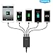 Lumsing 40W 5-Port USB Intelligent Fast Charging Hub for Andorid and iOS Devices - Black