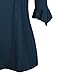 Ninedaily Women's 3/4 Sleeve V Neck Pleated Tunic Tops