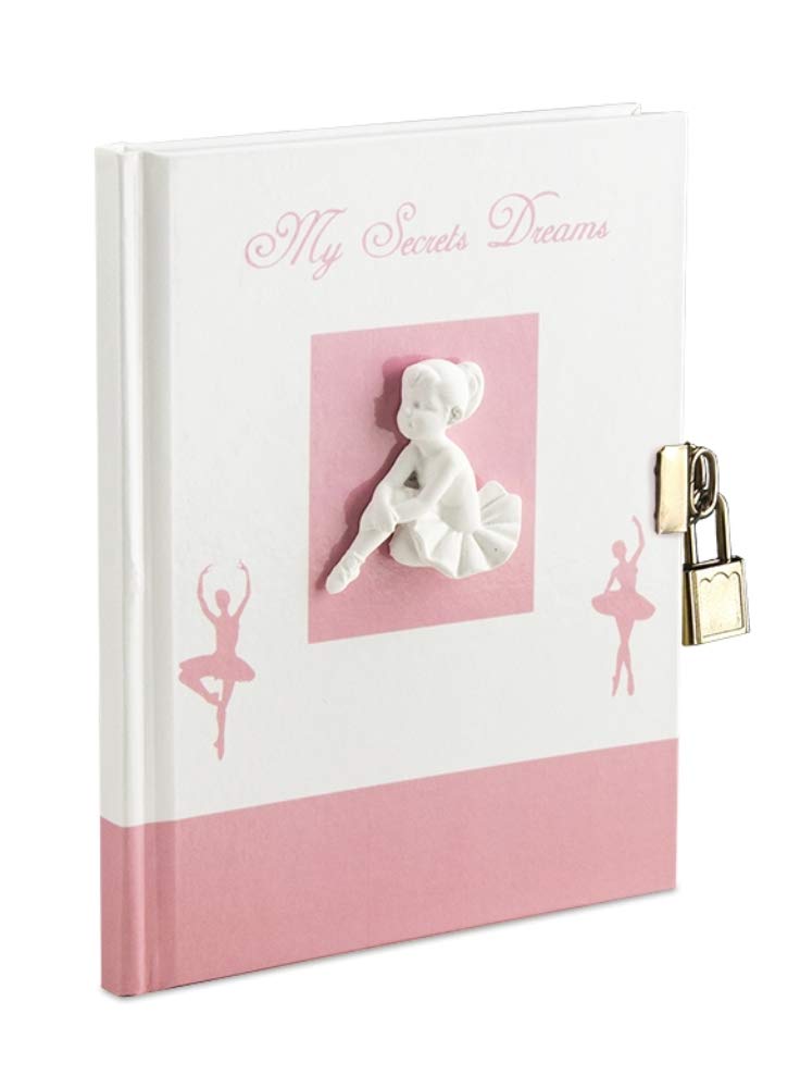 Mareli Secret Diary with plaster ballerina and metal padlock for girls