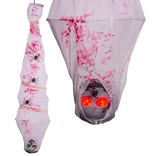 5.8ft Halloween Cocoon Corpse, Scary Foldable Mummy