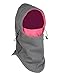 Balaclava Fleece Hood,Heavyweight Cold Weather Winter Motorcycle,Windproof Ski Mask,Ski&Snowboard Gear(Grey/Rose)