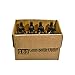 (12 Pack) 1 oz. Amber Boston Round with Black Glass Dropper