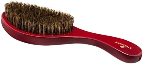 Wave Brush w/ Curve with Medium bristles | Maroon | 360 Waves | BEST for fork Breaking, Primary Brush Sessions, and Middle-Late Wolfing