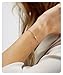 Fremttly Womens Simple Delicate Tiny Freshwater Pearls and Heart Bracelet 14K Gold Fill Handmade Jewelry-BR-1-Pearl