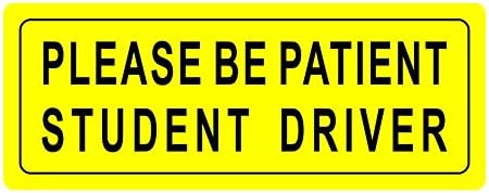 KOKY Student Driver Safety Caution Sign Sticker Bumper for New Drivers 3 Pack (3.5 x 9 ")