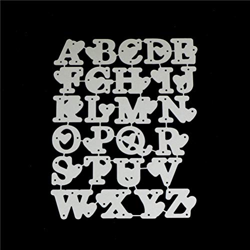 Ioffersuper Set of 3 Metal Alphabet Lowercase/Uppercase Letter with Number Cutting Dies Stencil Template for Card Making, Scrapbooking, Photo Album Embossing DIY Crafts - Thumbnail 6