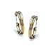 Stainless Steel CZ Hoop Earrings, Tri Color Layerd Overlapping Style, For Women, Girls