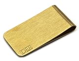 DEEZOMO Premium Polished Brass & Stainless Steel Steel Money Clip & Credit Card Holder - Brass