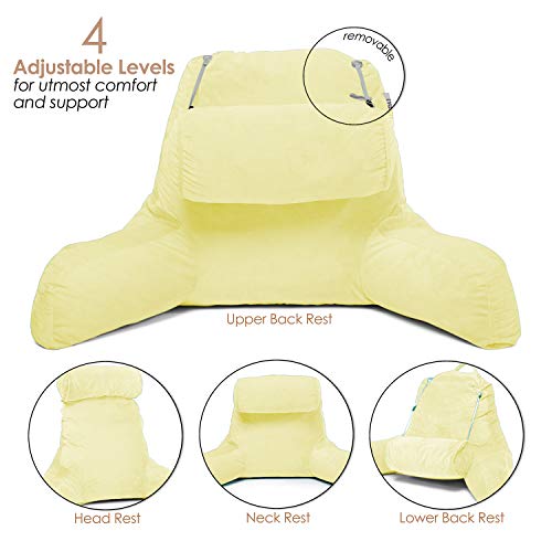 Nestl Reading Pillow, Includes 1 Extra Large Bed Rest Pillow with Arms