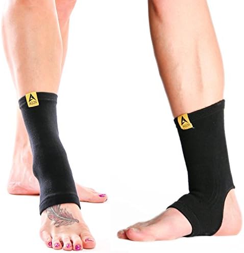 AGON Ankle Brace Support Recovery Support, BEST 24/7 Foot Care Compression Sleeve, Better than Night Splint Socks, Eases Swelling & Heel Spurs, Ankle Wrap, Increases Circulation, Relieve Pain Fast
