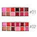 Long Lasting Waterproof Red Brown Lip Gloss Liquid Cream Lip gloss Lipsticks Palette (#1)