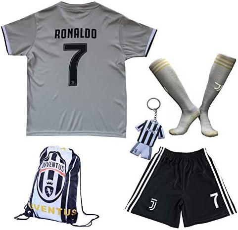 Juventus 2019#7 RONALDO Home Football Kit with 3 Pieces Gift Set