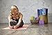 Gaiam Yoga Mat Classic Solid Color Reversible Non Slip Exercise & Fitness Mat for All Types of Yoga, Pilates & Floor Workouts, Guava Navy, 4mm