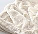 Luxury Faux Fur Oversized Throw Blanket with Plush Velvet Reverse, Fox Lynx or Gray Mink (Cream X-Long)