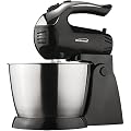 Stand Mixer - Brentwood Powerful 5 Speed 200W Stand Up Mixer with 3 QT - Stainless Steel Mixer bowl and detachable Hand Mixer - by Basic Finds