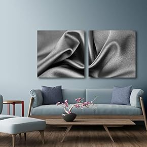 2 Piece Canvas Wall Art for Living Room Bedroom Home Artwork Silk Paintings Ready to Hang - 12"x12" x 2 Panels