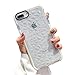 KERZZIL Compatible with iPhone 8 Plus/7 Plus Case, Hybrid Clear TPU Diamond Pattern Case Cover with Drop Protection Designed(White)
