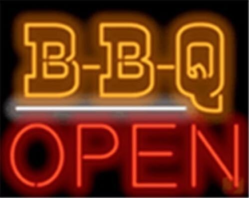 BBQ Personalized Neon Signs, 17(w) x 14(h) inch Neon Lights made with Real Glass Tube, Beautiful Decoration as Bar Signs