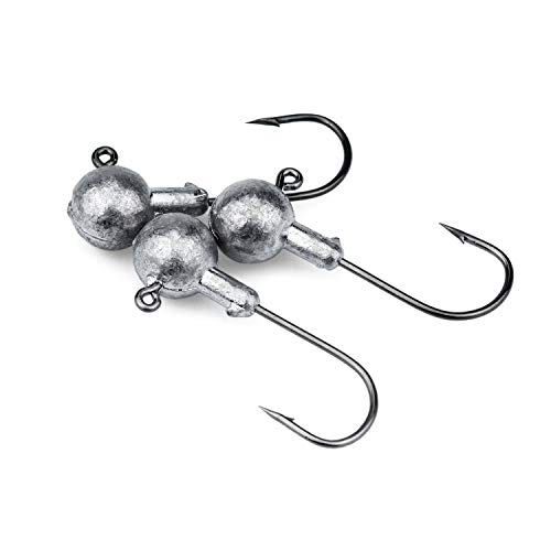 NATEE 45 Stück Jighaken mit Round Jighead für Gummifische zum Raubfishangeln, Bleikopf-Angelhaken Set mit verschieden… – Bild 5
